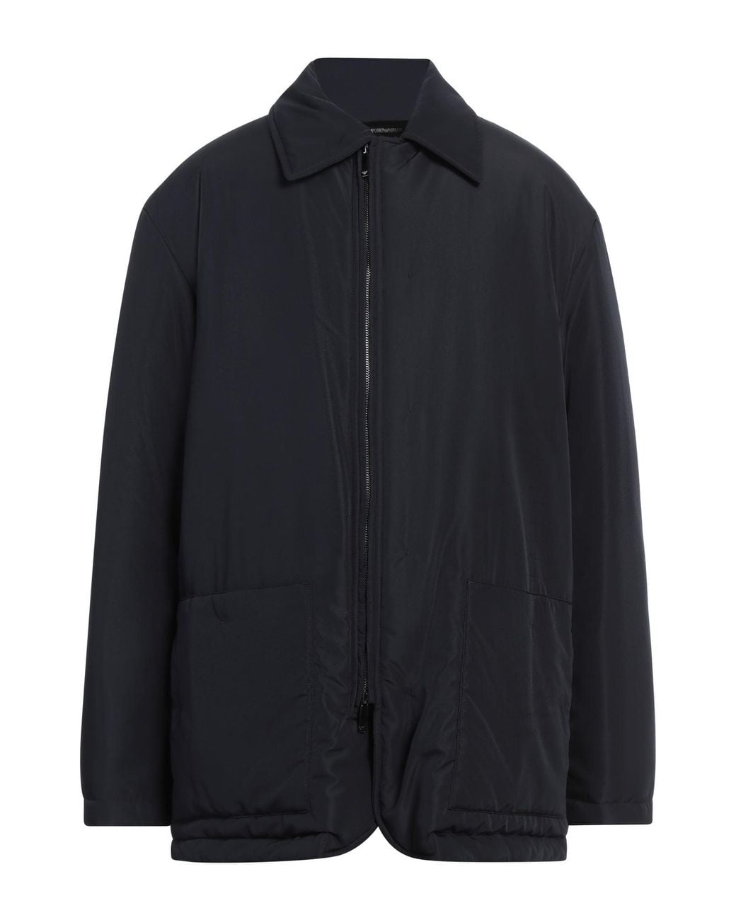 Emporio Armani Blue Coat Polyester for men