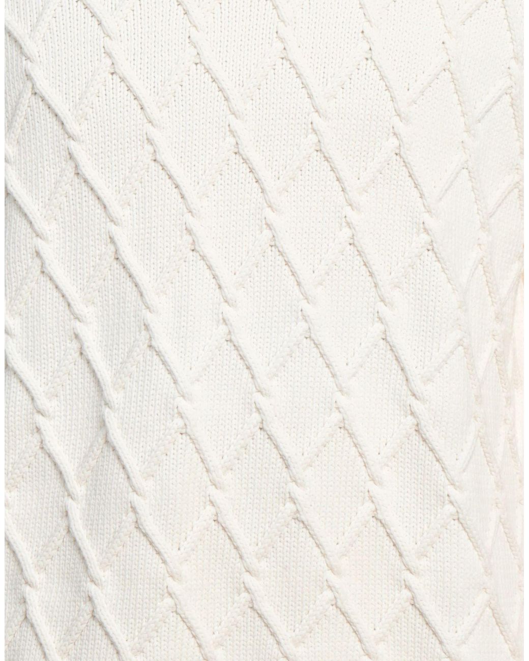 Alpha Studio White Sweater Cotton, Polyamide for men