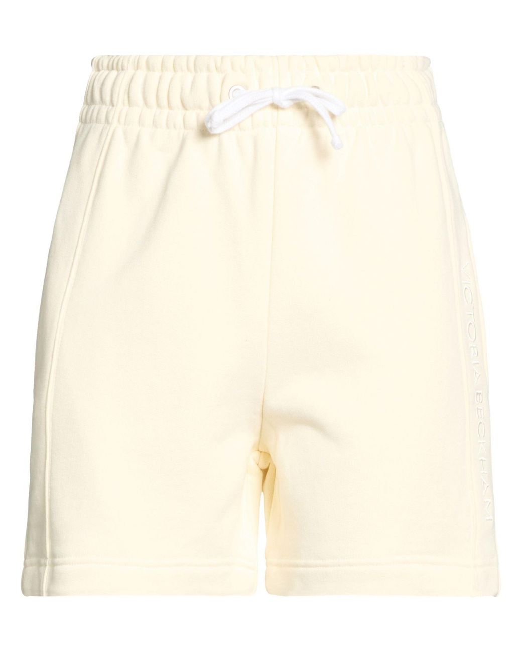 Victoria Beckham Natural Shorts & Bermuda Shorts Cotton