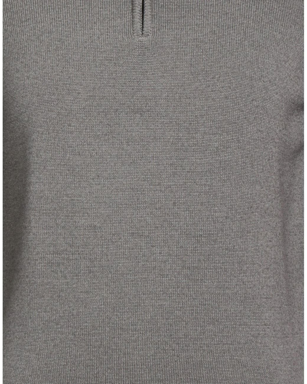 Moorer Gray Charcoal Turtleneck Virgin Wool for men