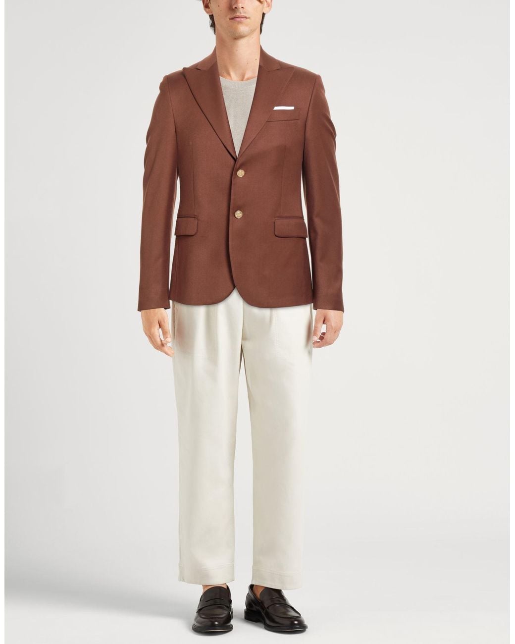 Daniele Alessandrini Brown Blazer Polyester, Viscose, Elastane for men
