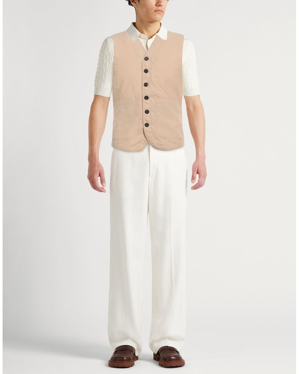 Messagerie Natural Patrizio Piscaglia Tailored Vest Cotton, Polyester for men