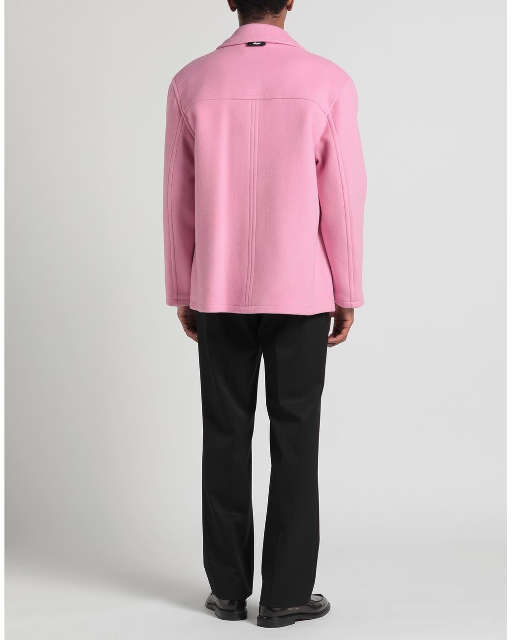 MSGM Pink Coat Virgin Wool, Polyamide for men