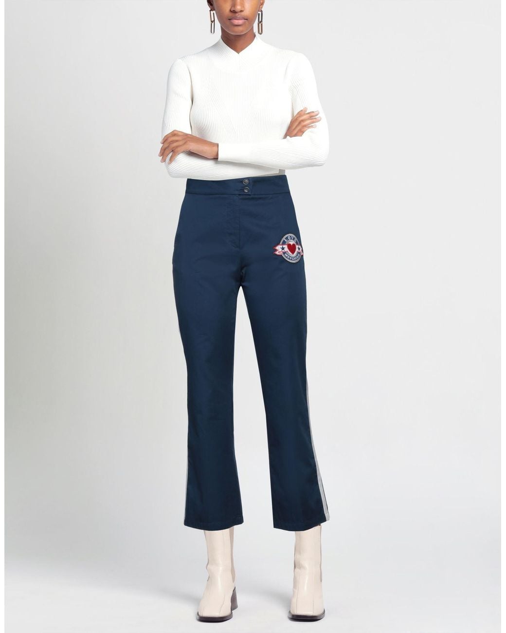 Love Moschino Blue Pants Cotton