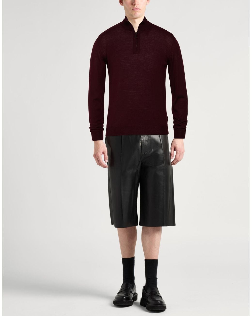 Col Roulé Moorer pour homme en coloris Red