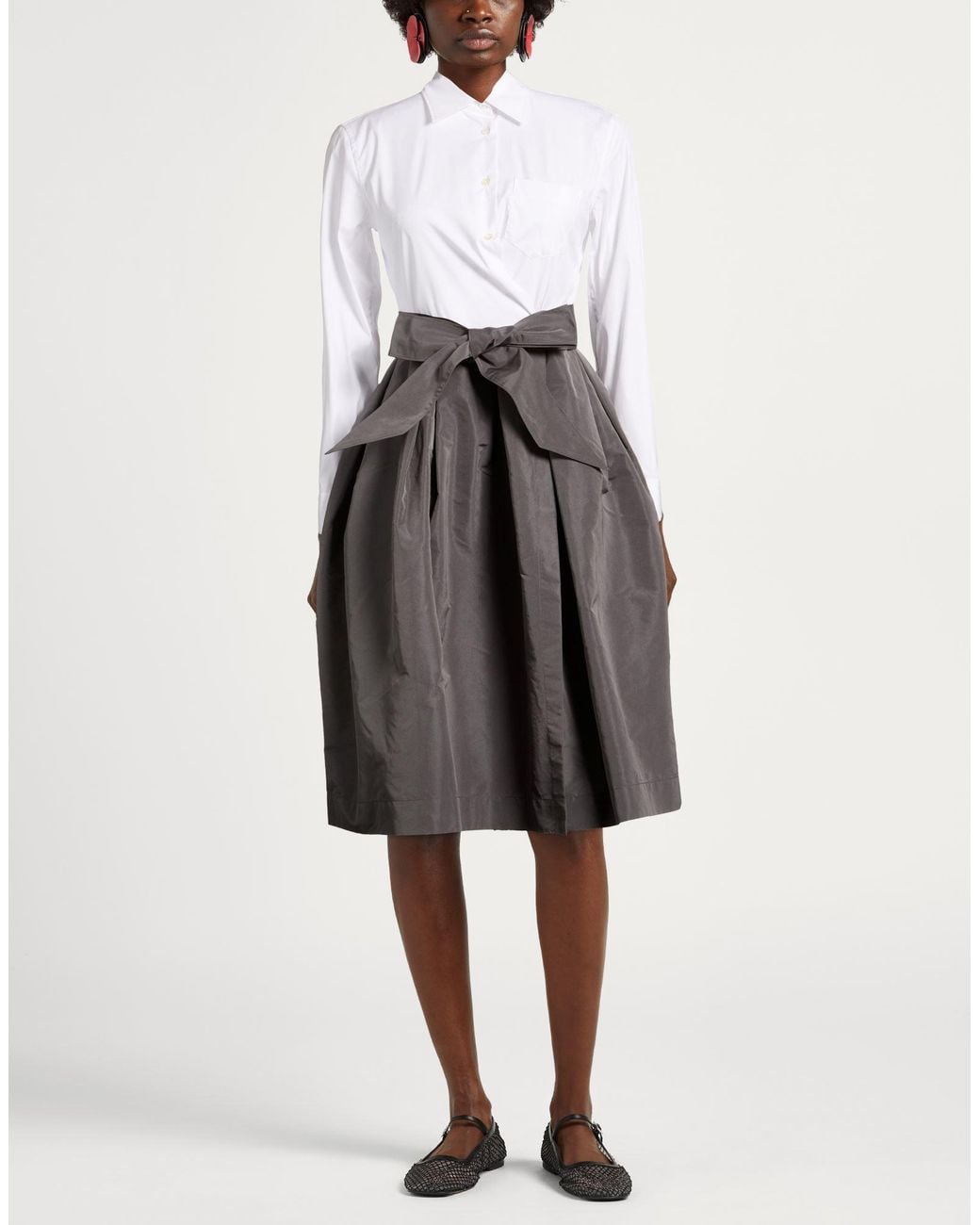Sara Roka Gray Midi Dress