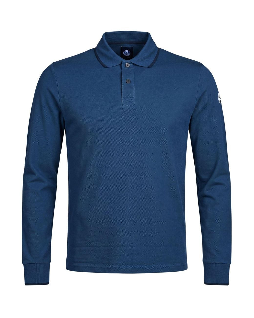 North Sails Blue Polo Shirt Cotton for men