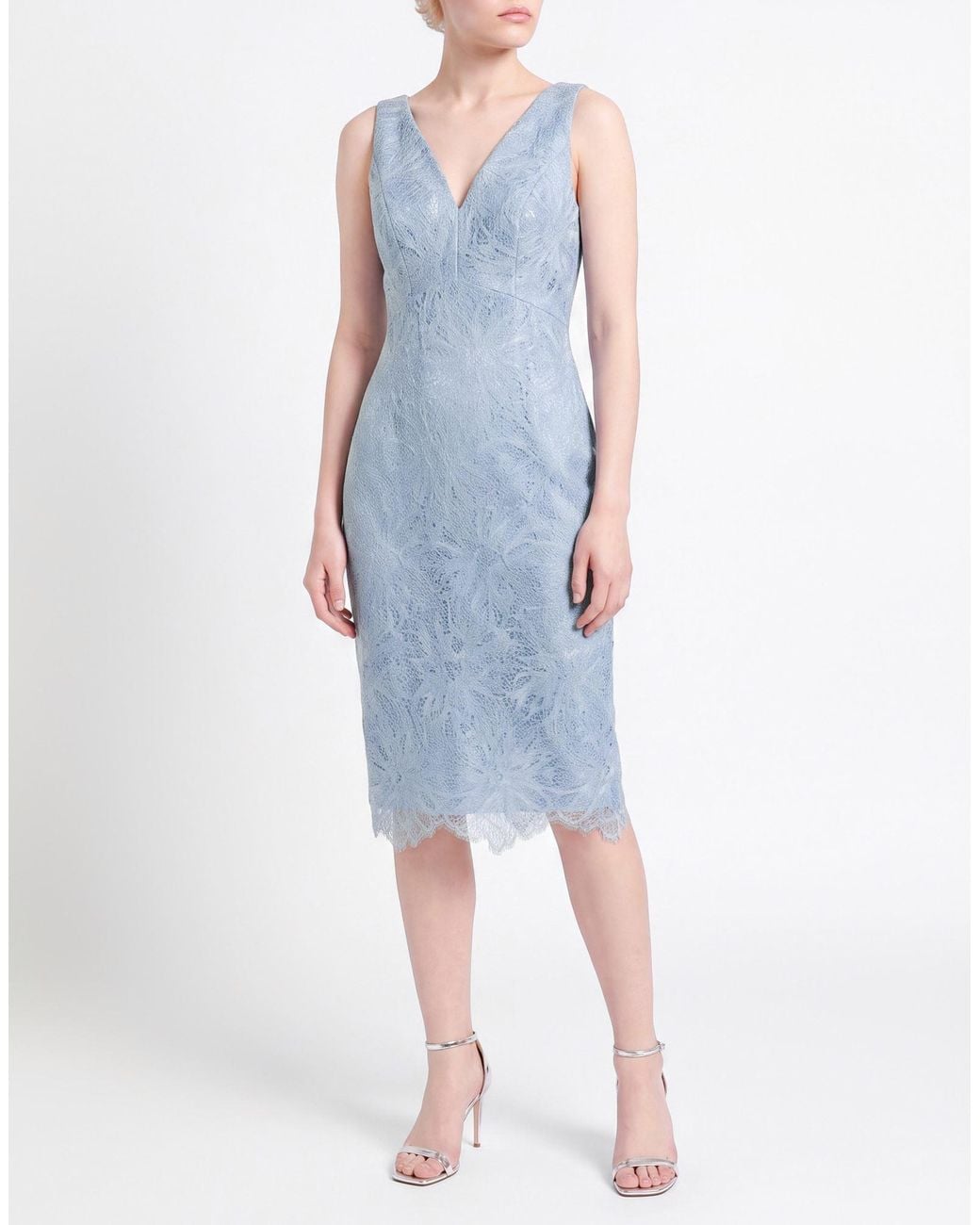 Antonio D'errico Blue Sky Midi Dress Polyester