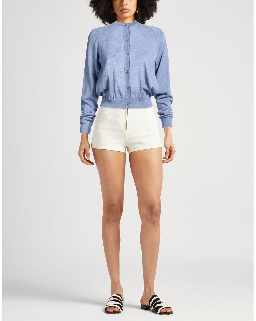 Moschino Blue Light Cardigan Virgin Wool, Silk