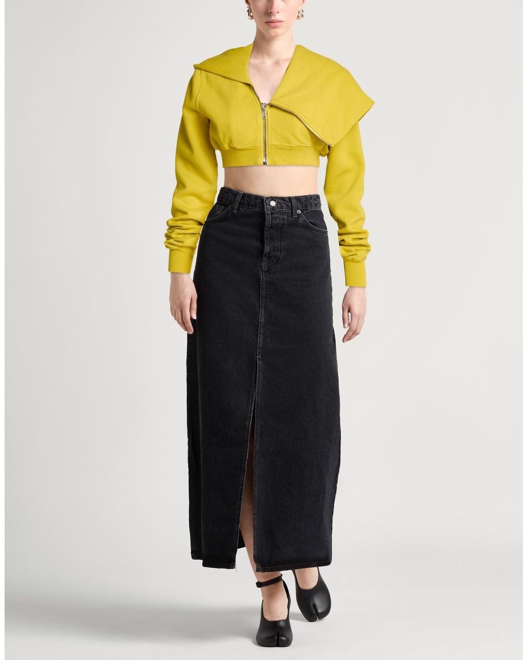 Rick Owens Yellow Sweatshirt Cotton
