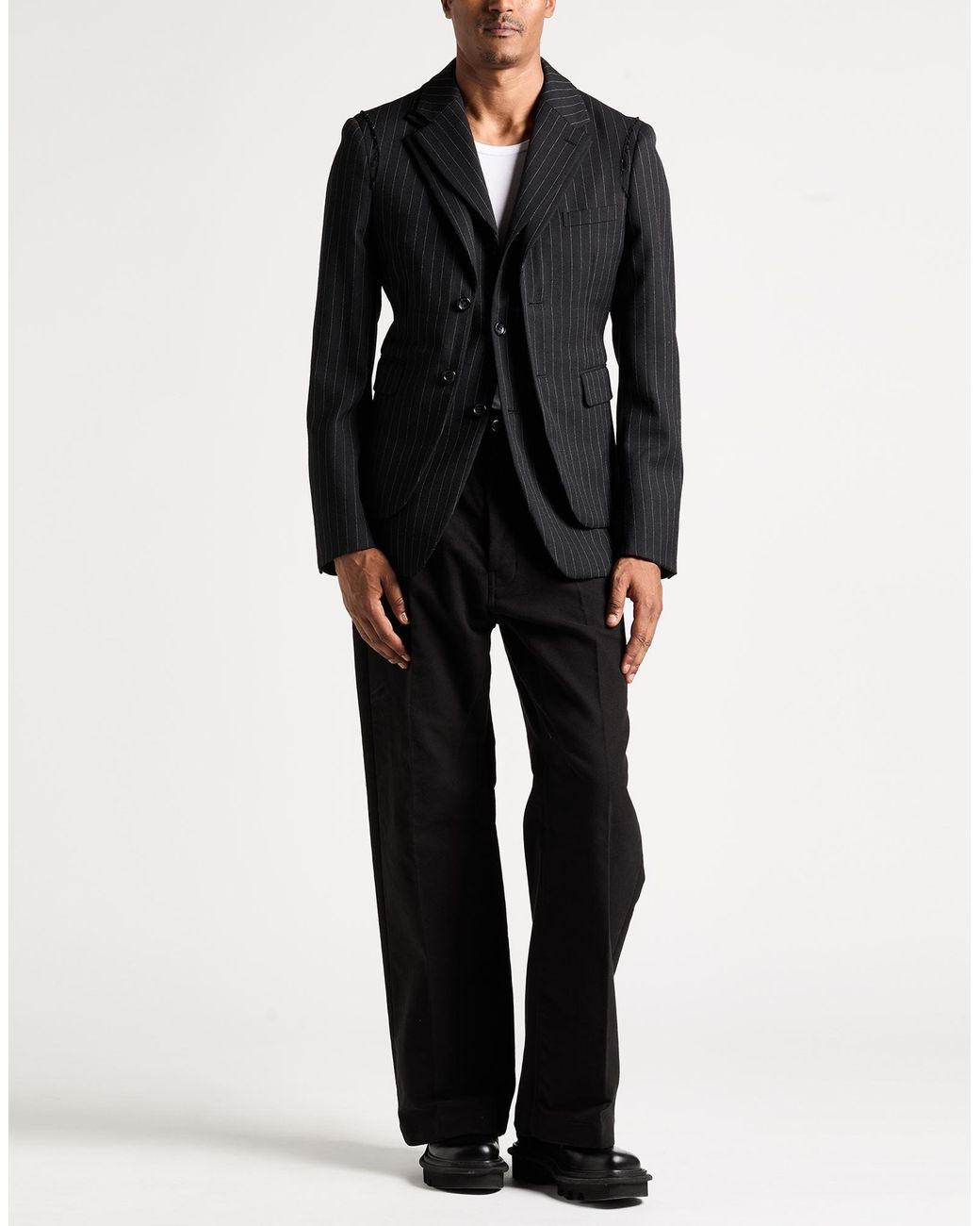 Comme des Garçons Black Blazer Wool, Polyurethane for men