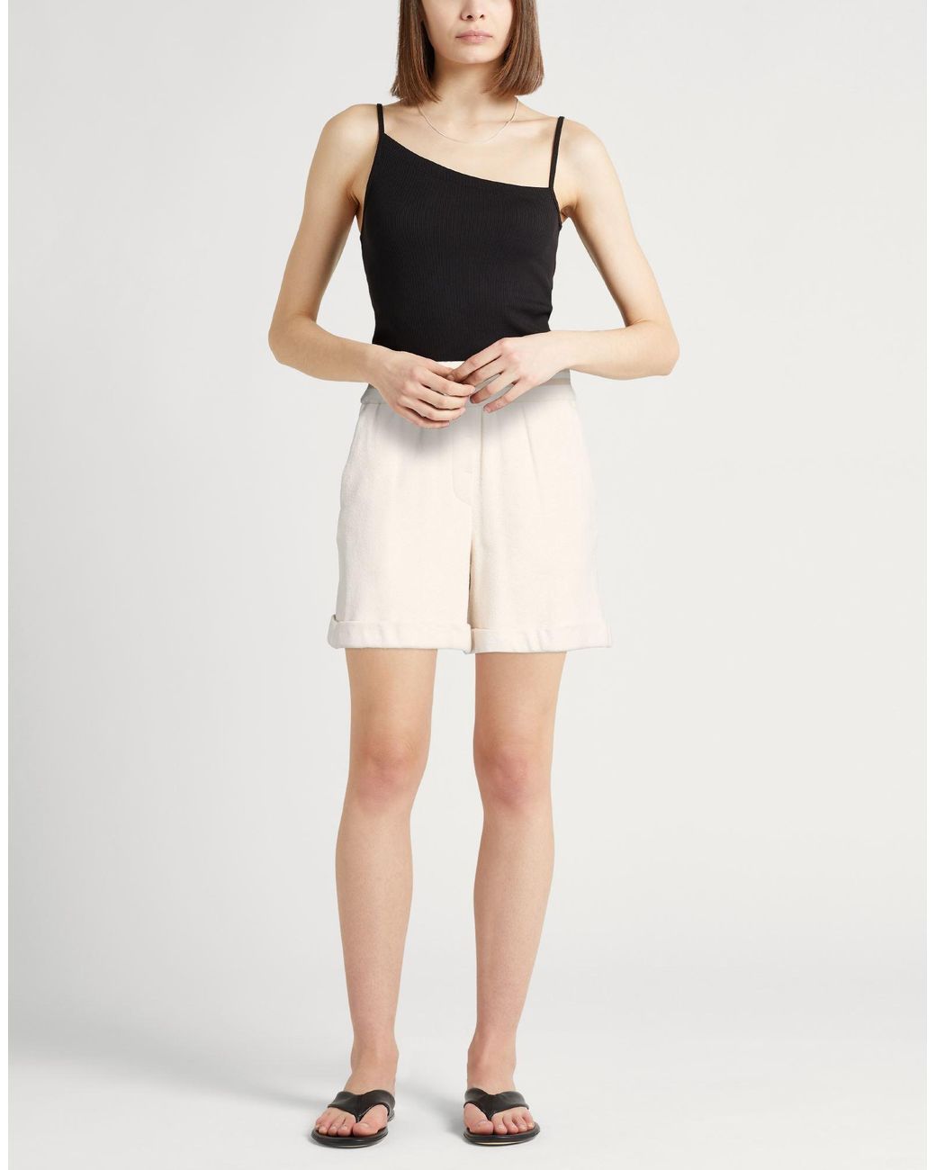 Peserico Natural Shorts & Bermuda Shorts Cotton, Polyamide