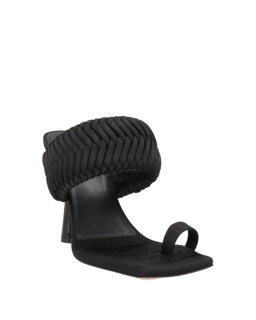 GIA RHW Black Thong Sandal