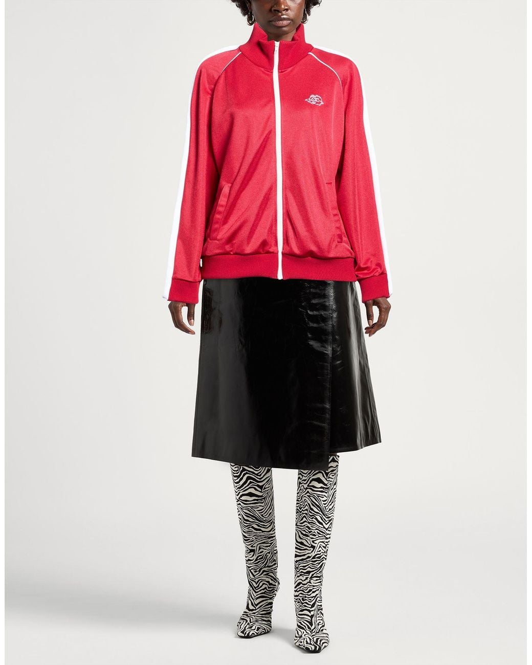 Fiorucci Red Sweatshirt Polyester, Cotton