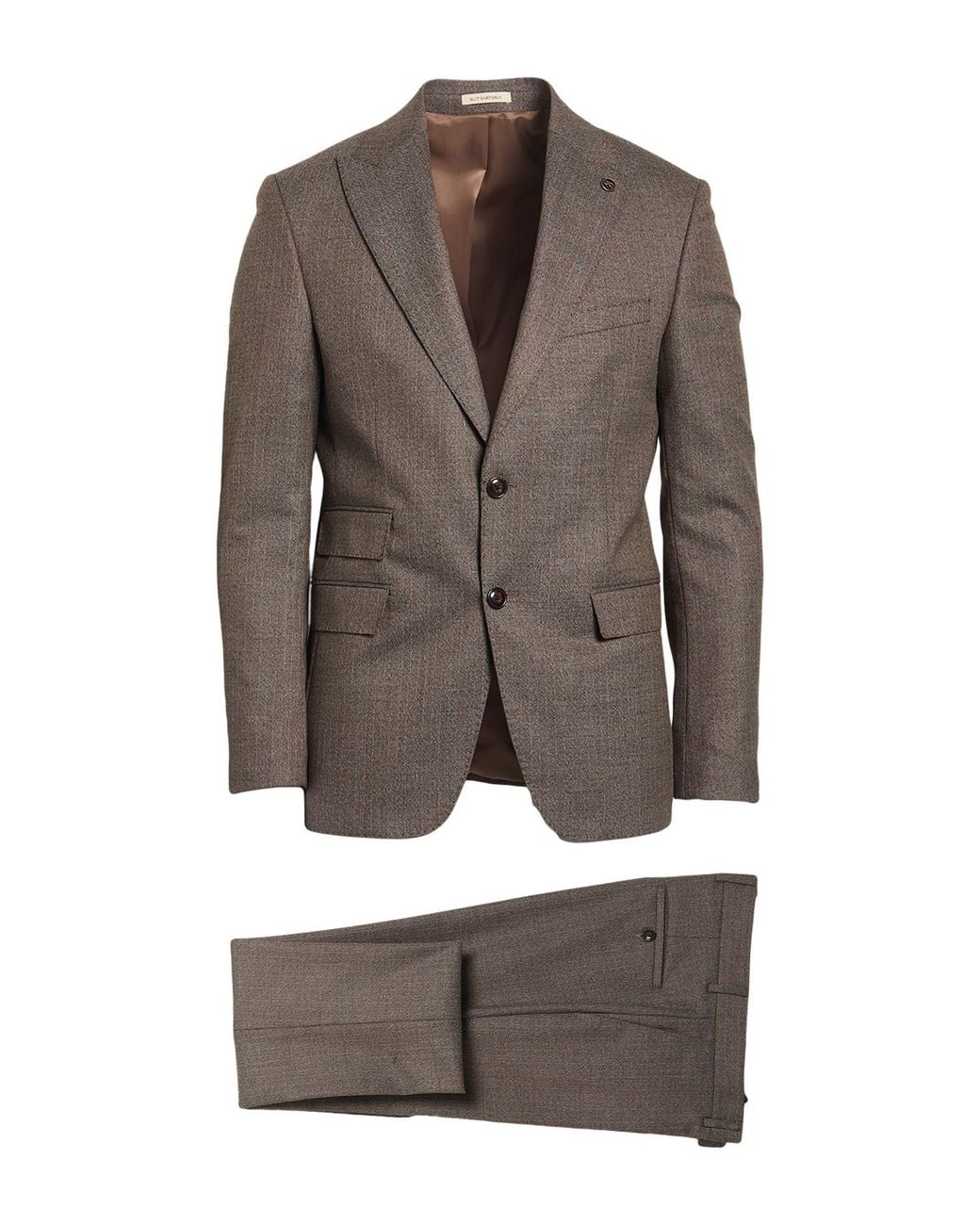 SUIT SARTORIA Brown Suit Pes, Viscose, Elastane for men