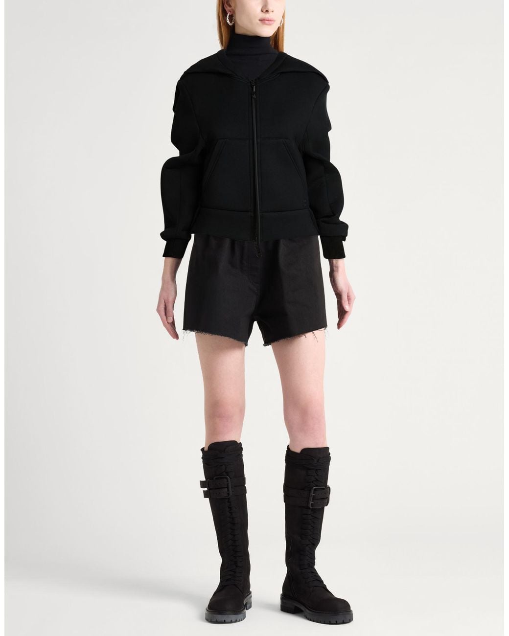 Courreges Black Jacket Polyester, Polyamide, Elastane