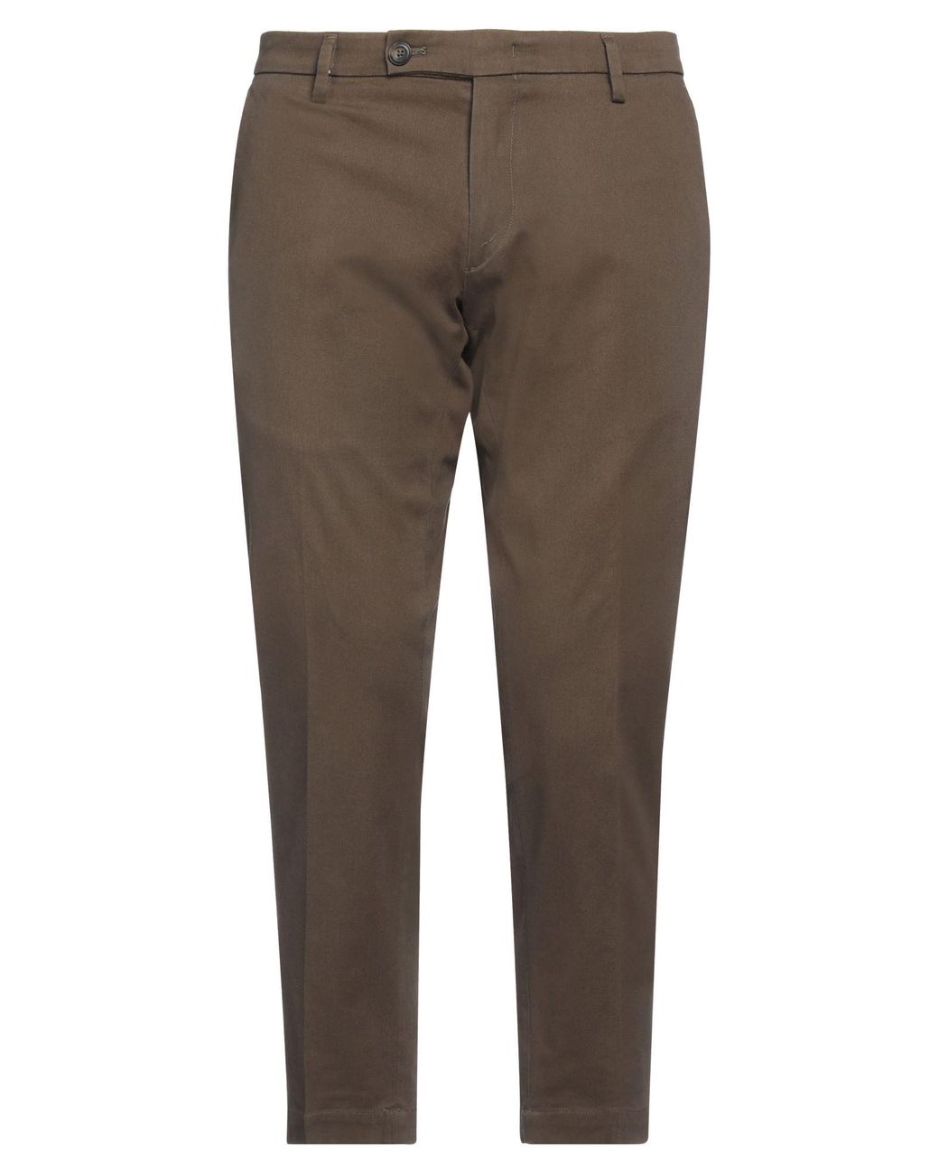 Messagerie Gray Luxe Fabrics Military Pants Cotton, Elastane for men