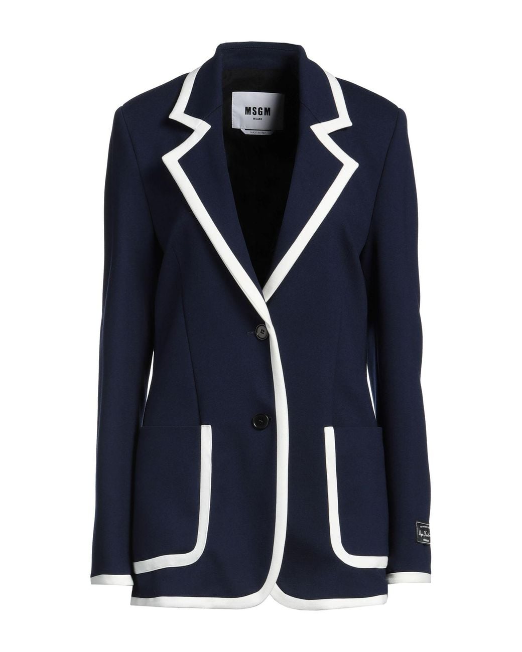 MSGM Blue Blazer Viscose, Polyamide, Elastane