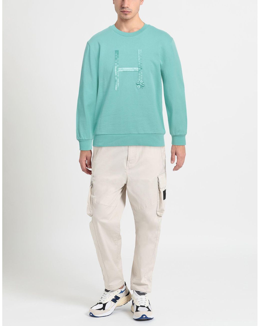 Heritage Blue Sweatshirt Cotton, Elastane for men