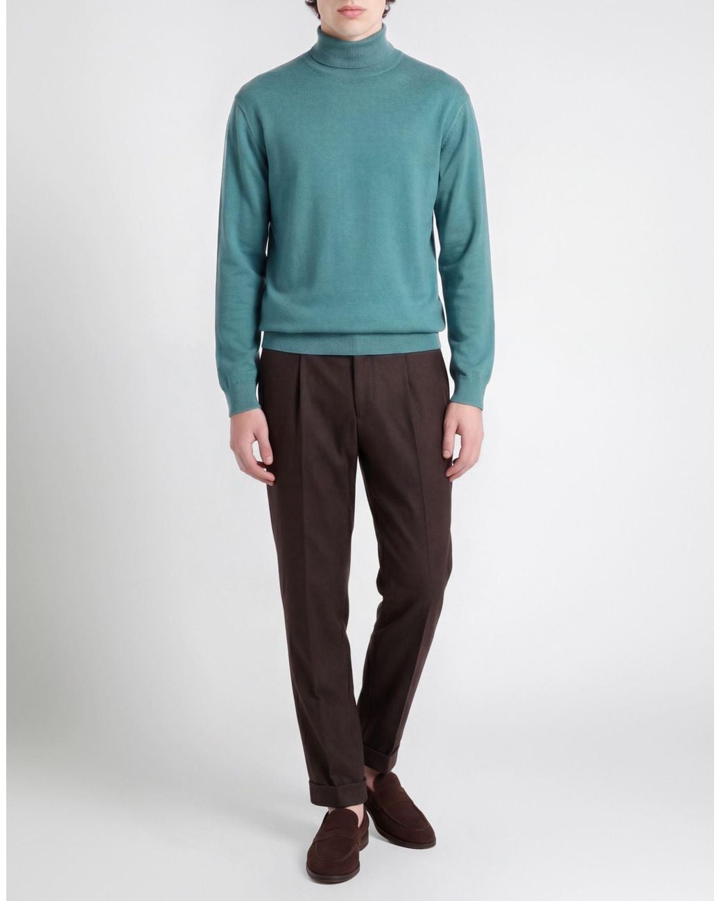 Boglioli Blue Turtleneck for men