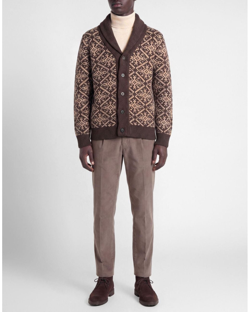 Gran Sasso Brown Cardigan for men