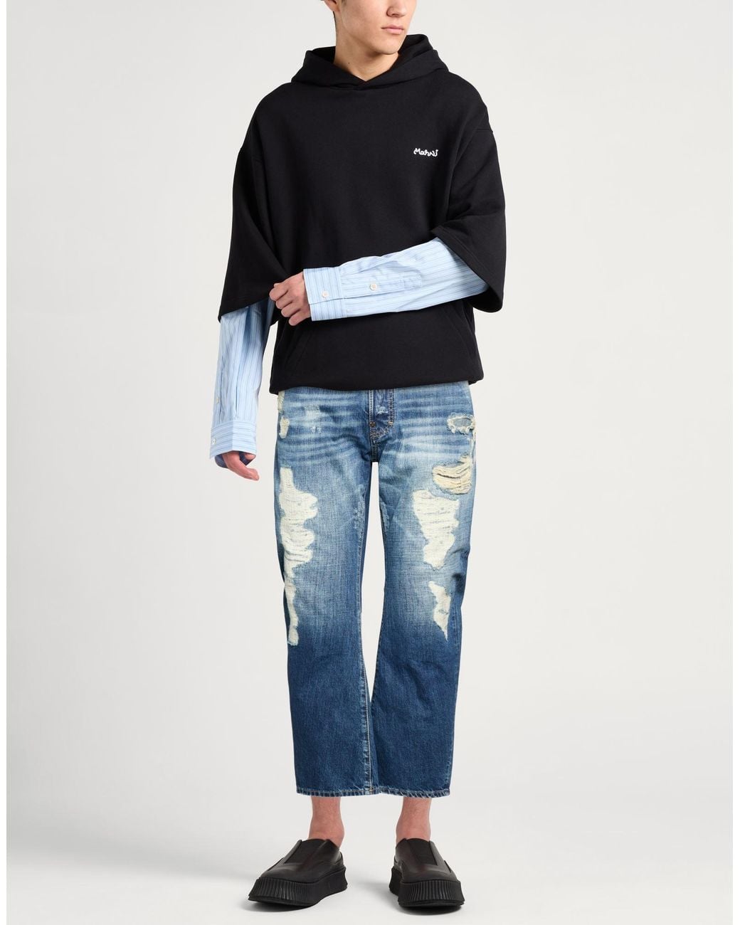 DSquared² Blue Jeans Cotton, Cow Leather for men