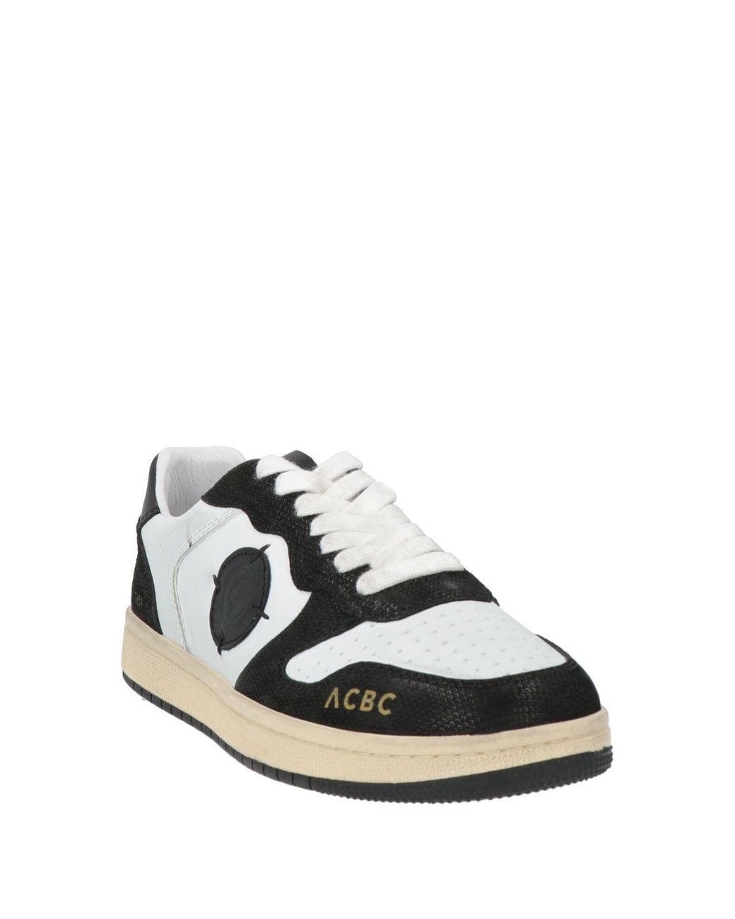 Acbc White Sneakers Leather, Textile Fibers