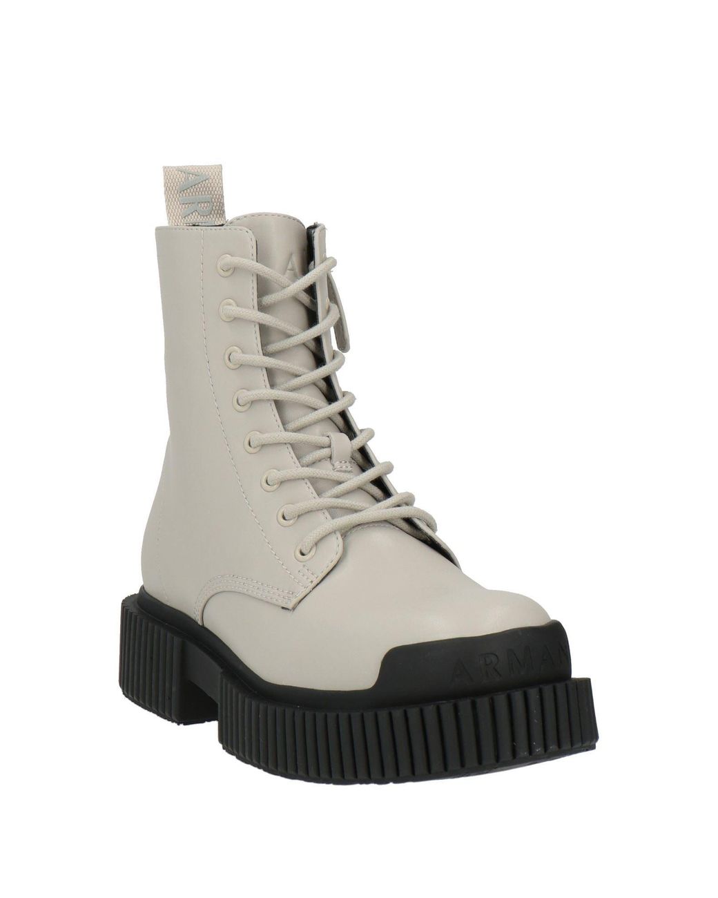 ARMANI EXCHANGE Natural Light Ankle Boots Cow Leather