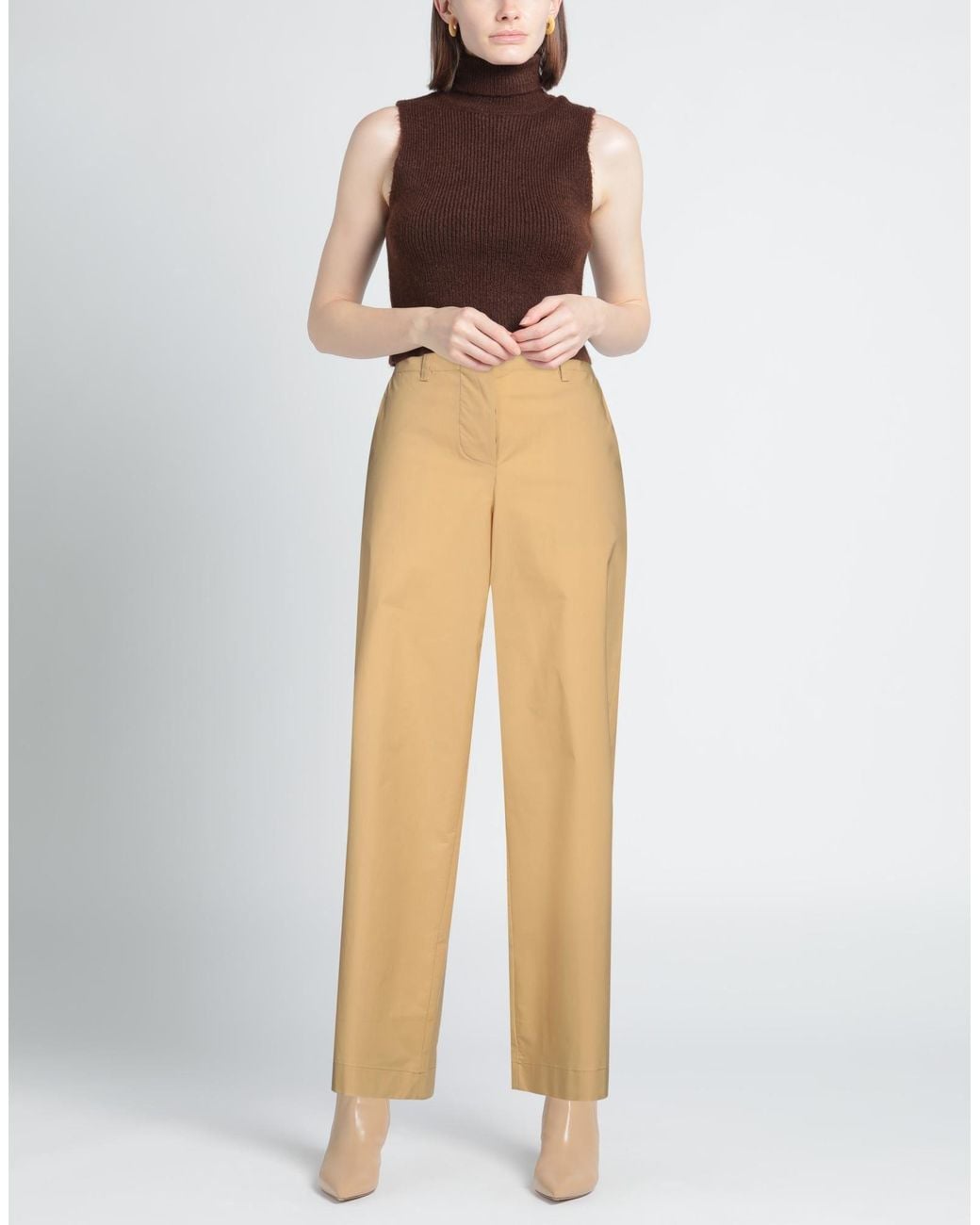 Erika Cavallini Semi Couture Natural Pants