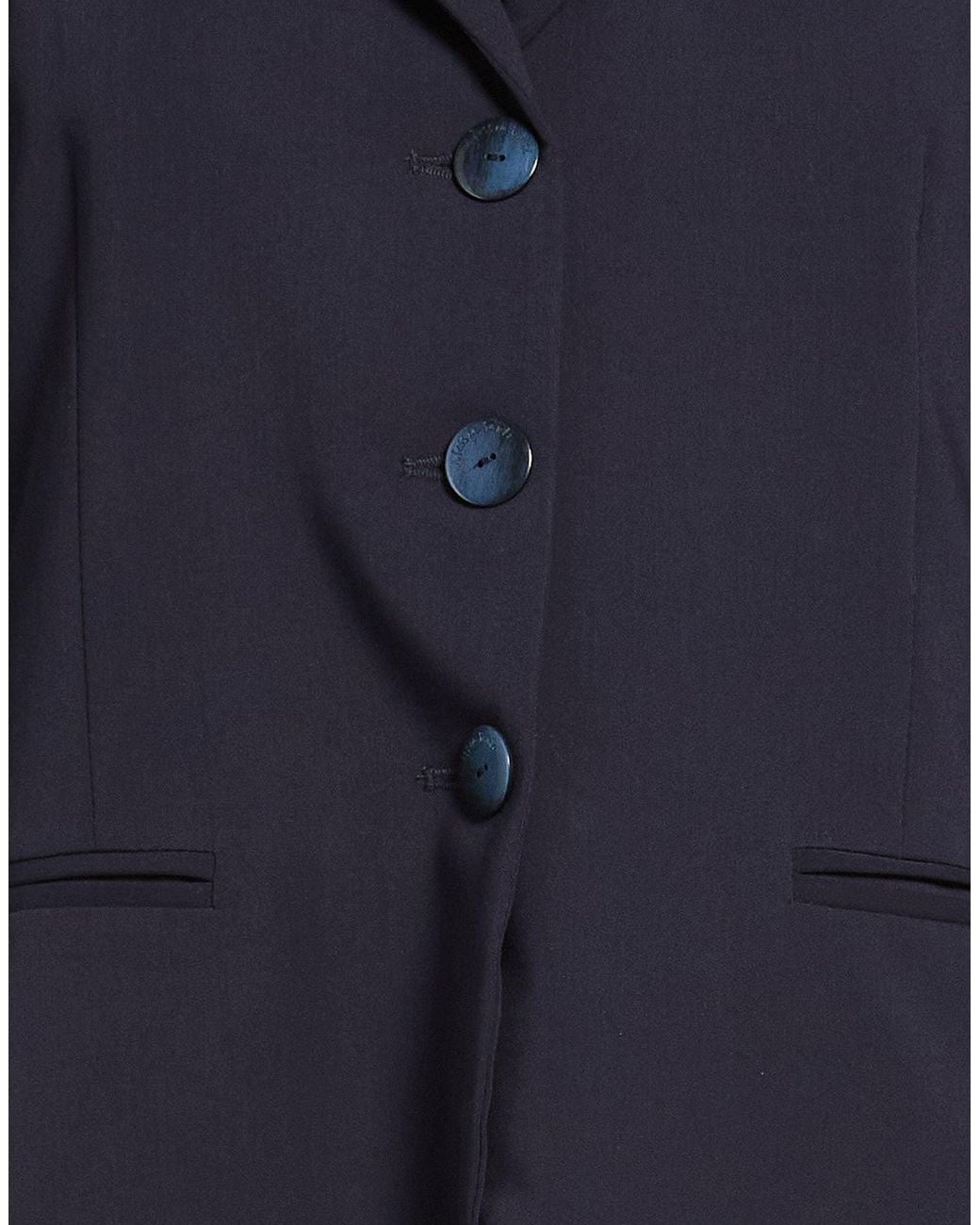 ALESSIA SANTI Blue Blazer Polyester, Viscose, Elastane