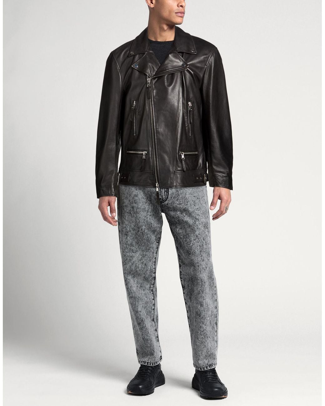 Bully Black Jacket Leather for men