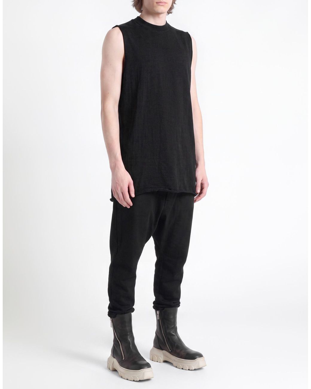 Rick Owens Black T-Shirt Cotton for men