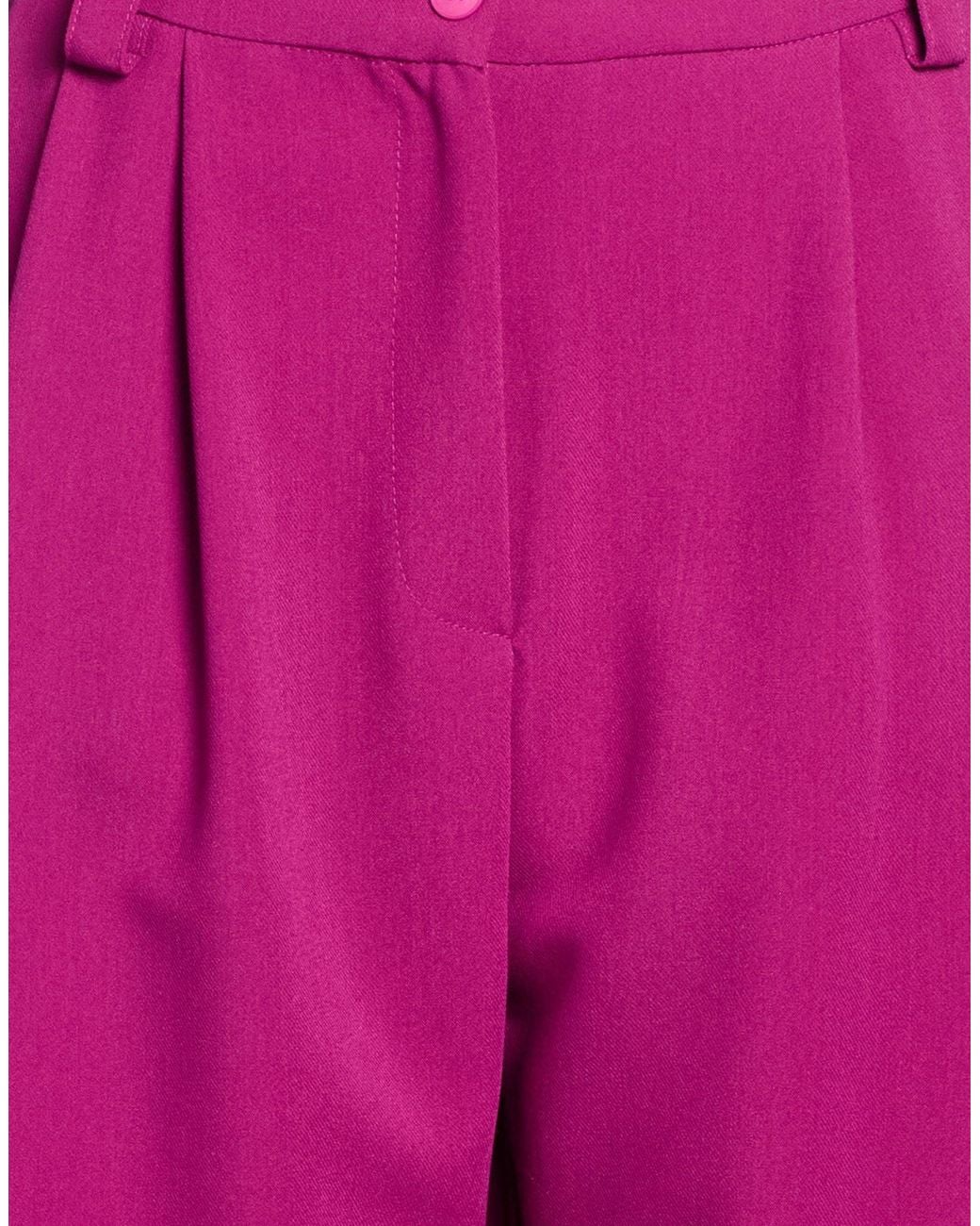 Motel Pink Pants Polyester, Viscose, Elastane