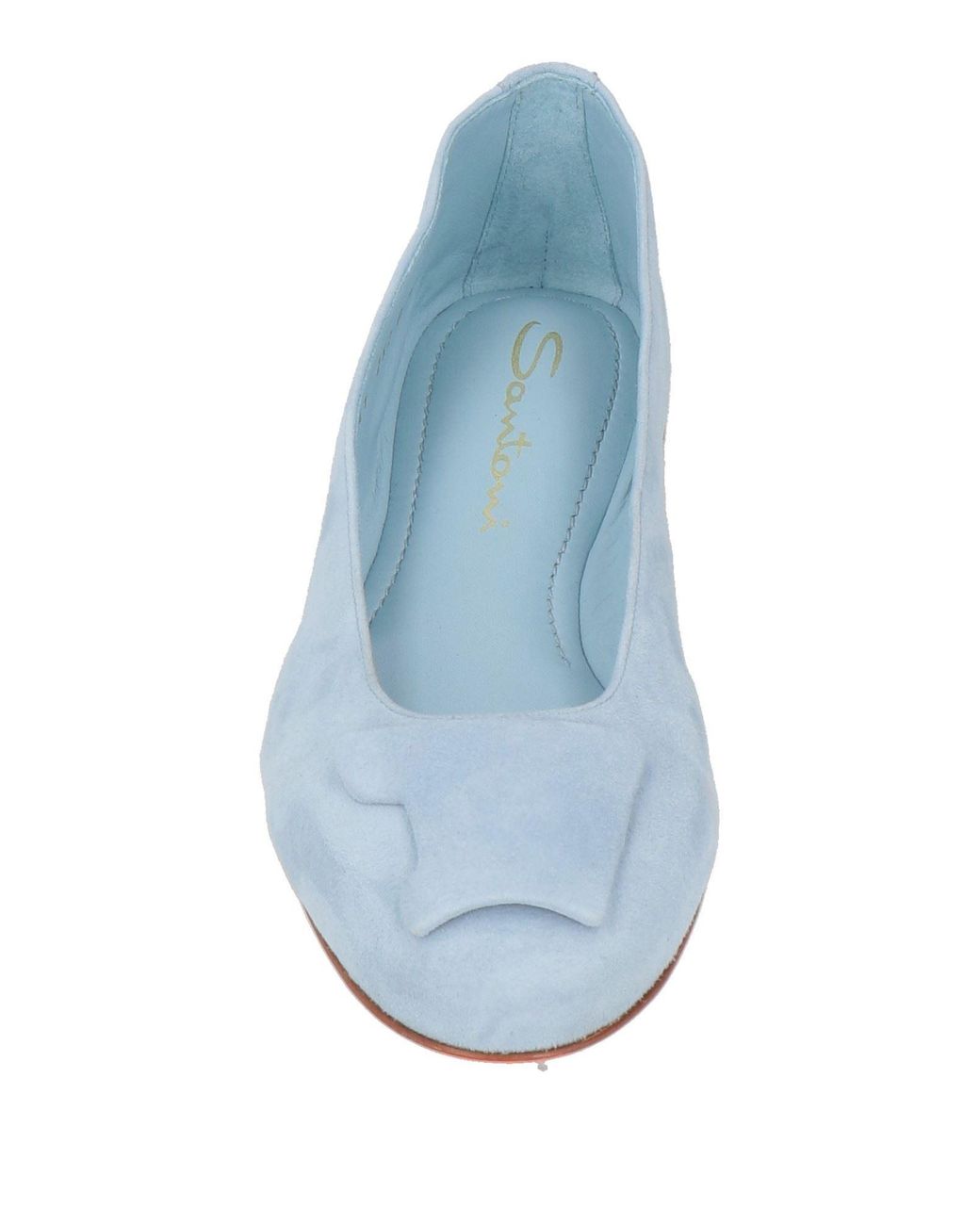 Santoni Blue Ballet Flats