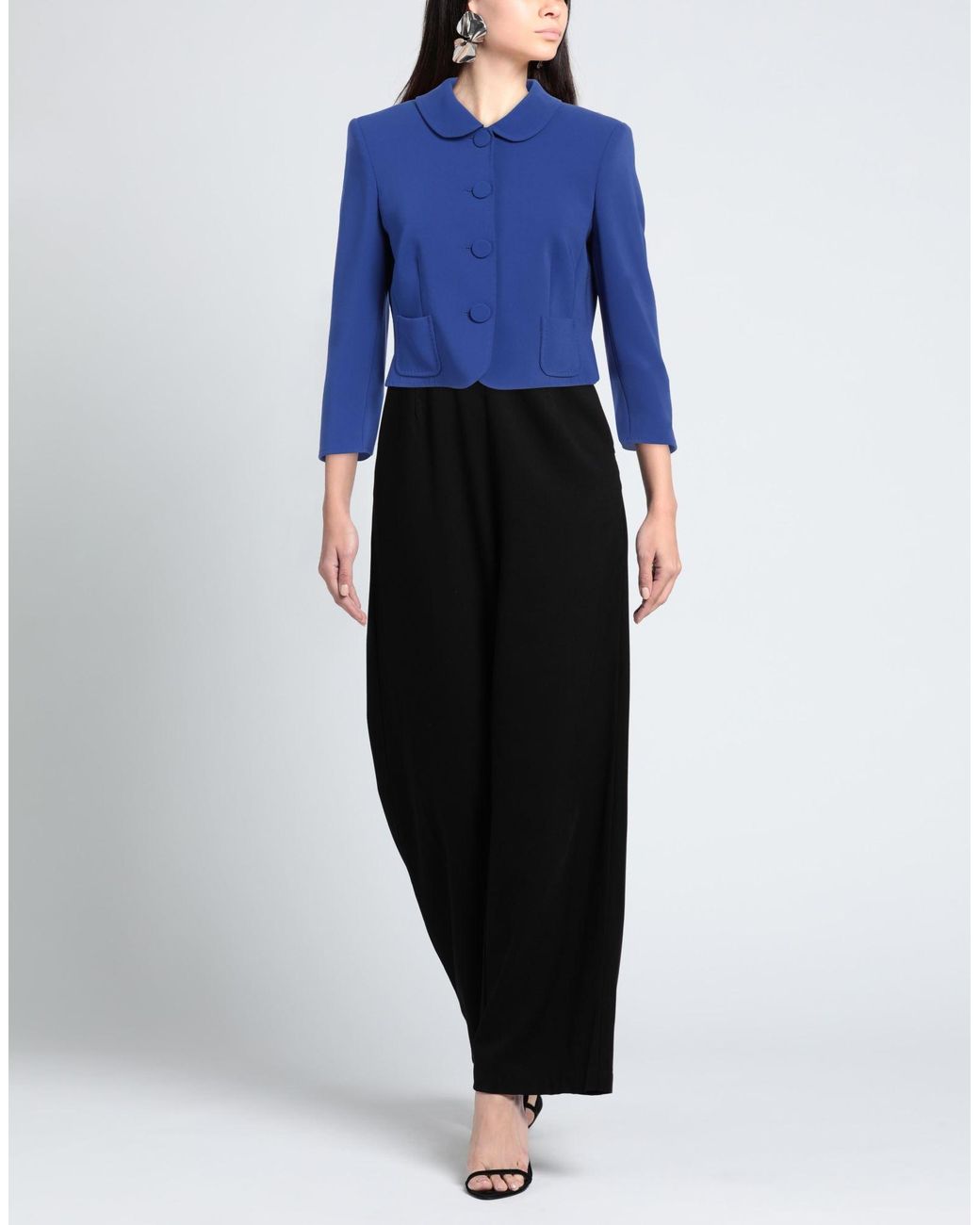 Maison Common Blue Jacket Triacetate, Polyester