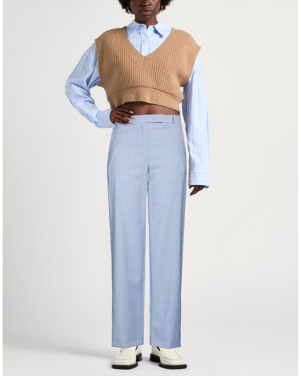 Boss Blue Pants Virgin Wool