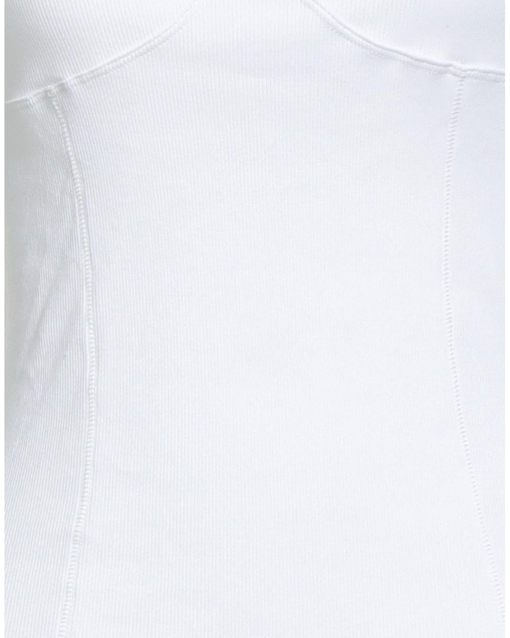 MSGM White Tank Top Cotton, Elastane