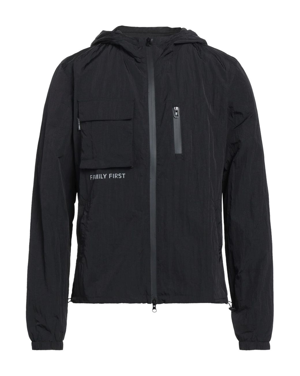 FAMILY FIRST Black Jacket Polyester for men