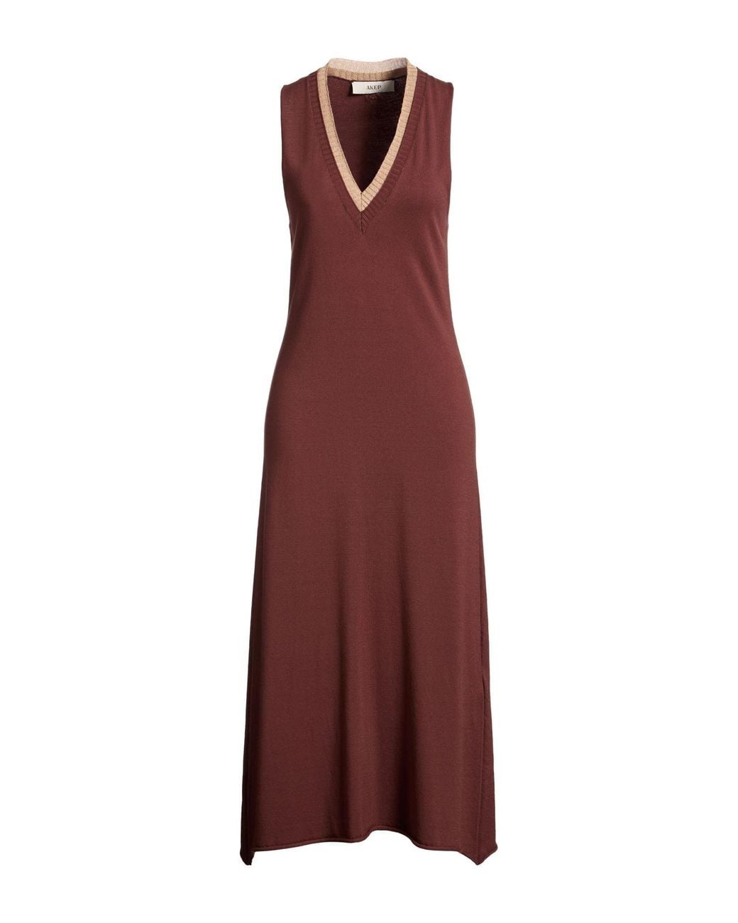 Akep Purple Midi Dress Ecovero Viscose, Polyester