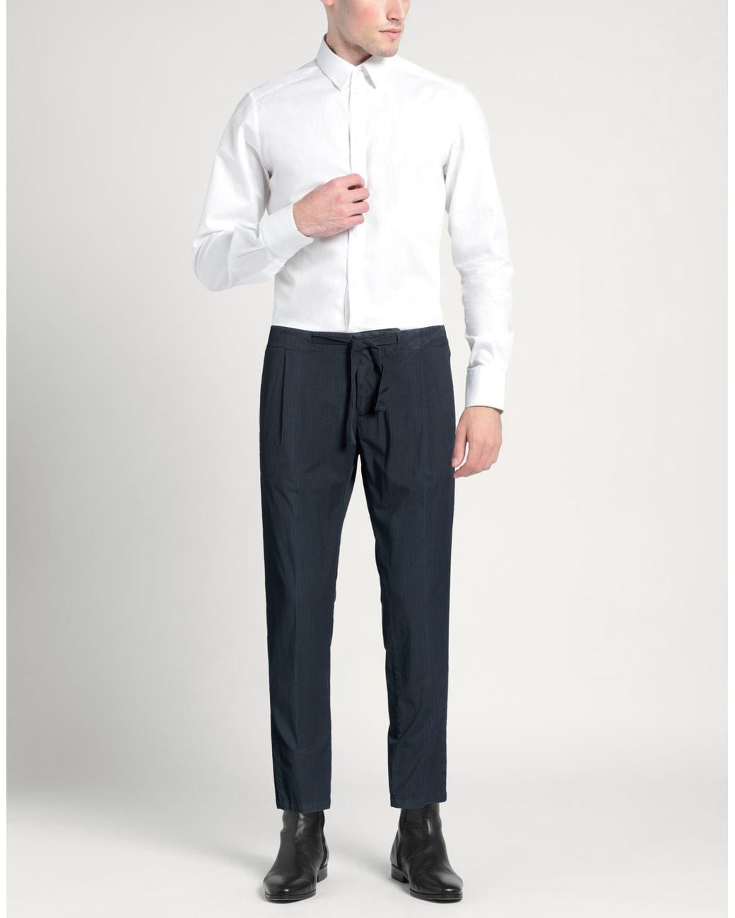 Entre Amis Blue Midnight Pants Cotton, Elastane for men
