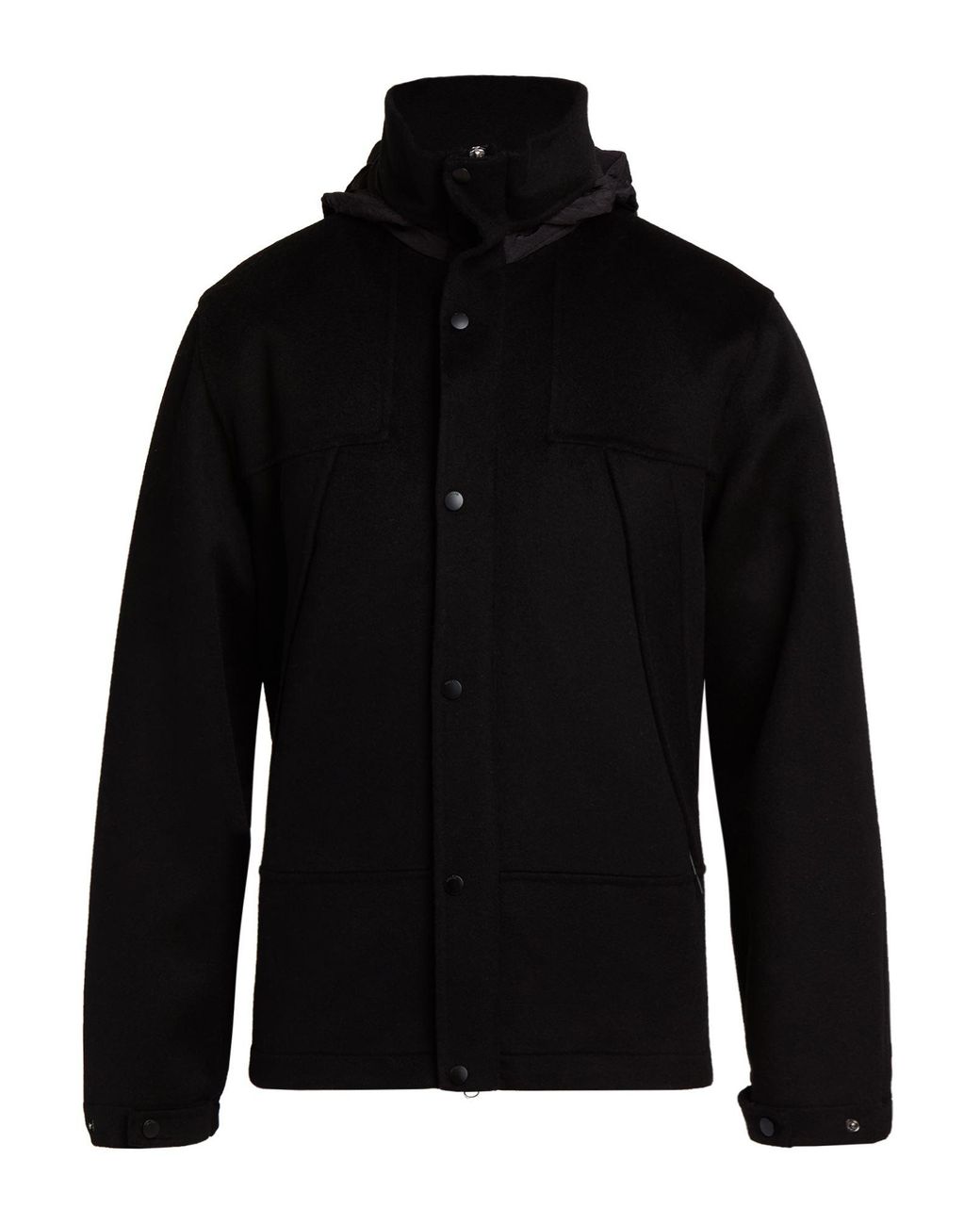 Paltò Black Guardaroba Jacket Wool, Nylon for men
