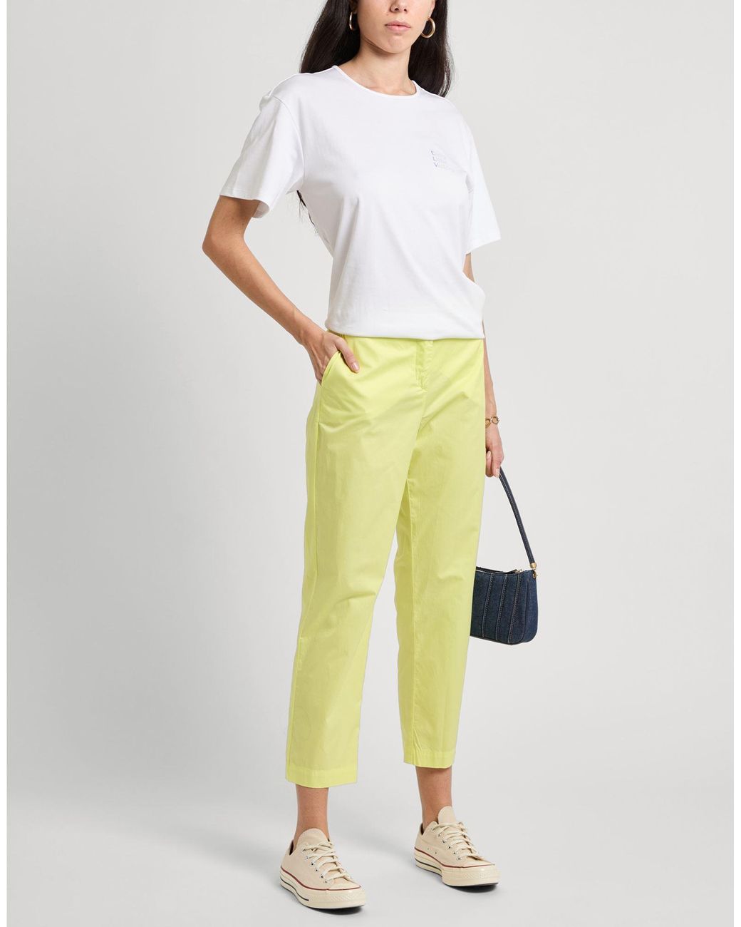 ALESSIA SANTI Yellow Pants Cotton