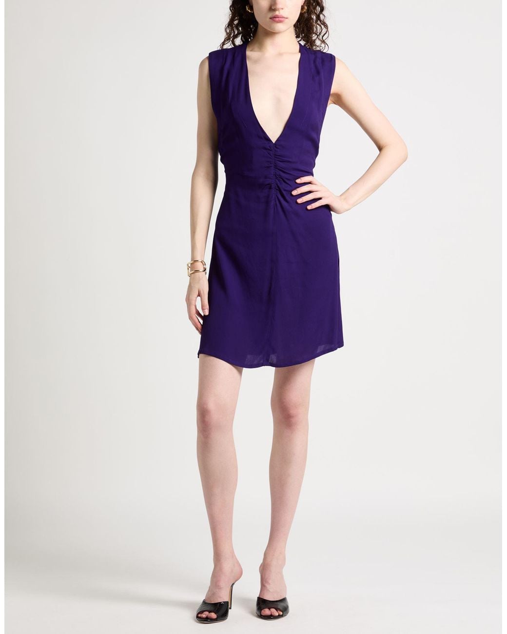 SEVENTY VENEZIA Purple Mini Dress Viscose