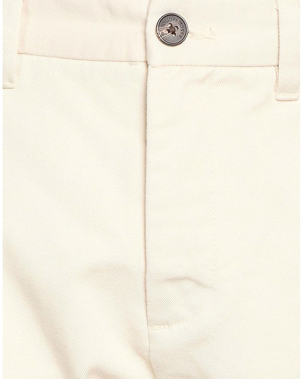 Solid Natural Pants Polyester, Cotton for men