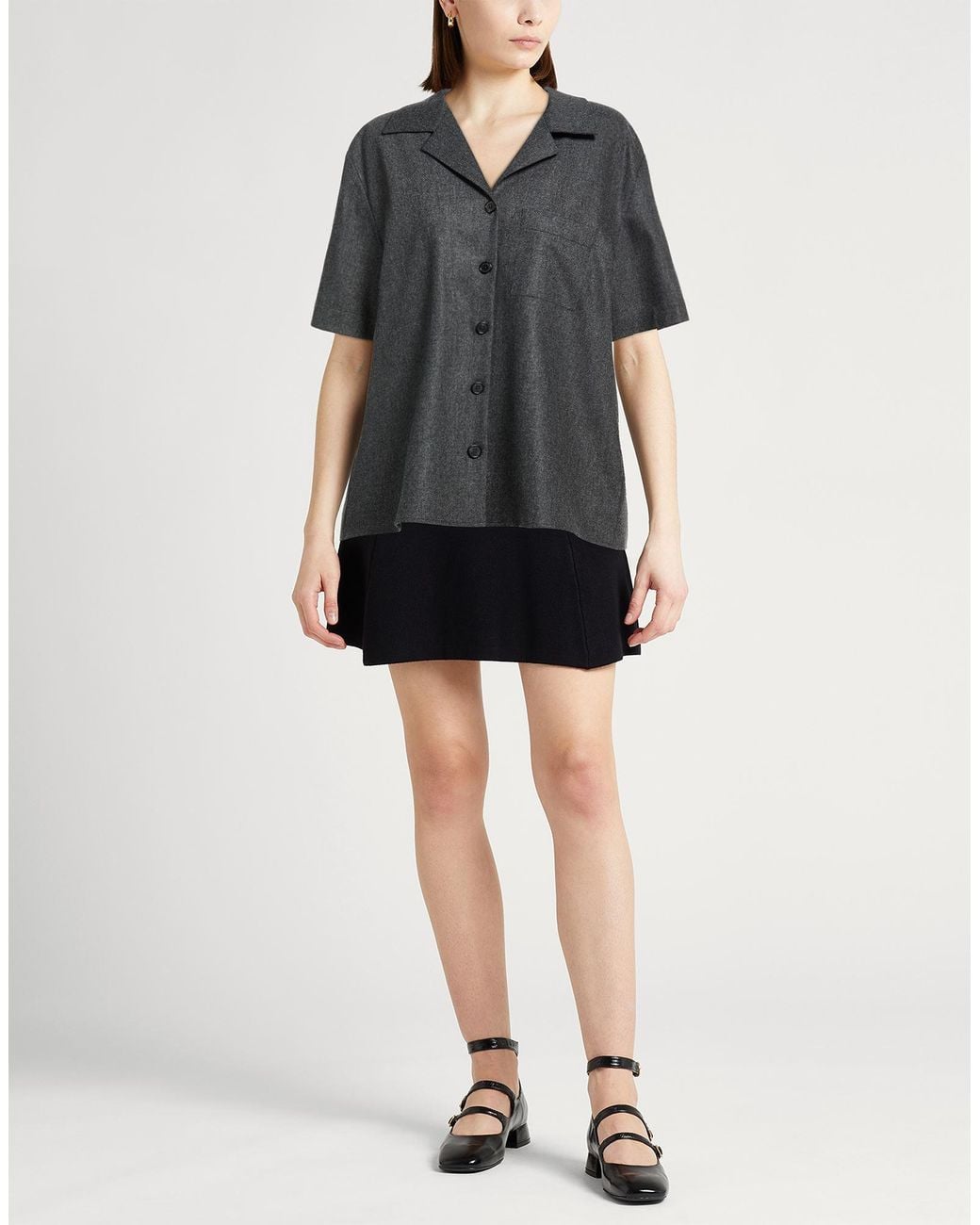 Khaite Black Shirt Wool, Cashmere, Elastane