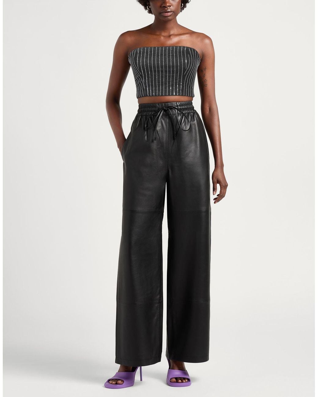 ROTATE BIRGER CHRISTENSEN Black Top Cotton