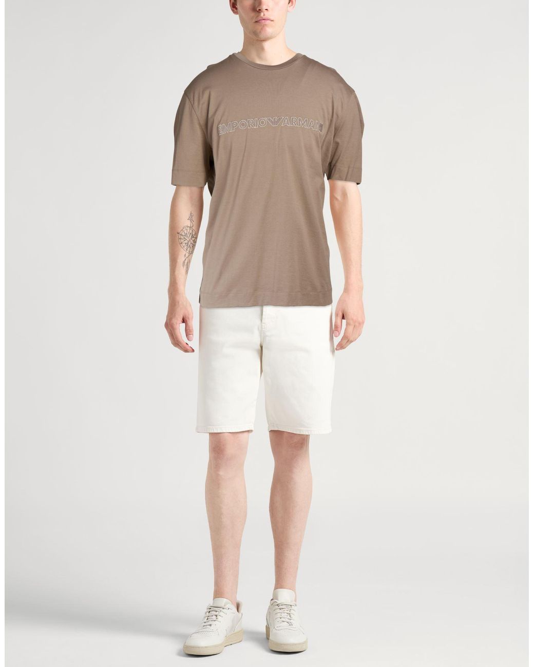 Emporio Armani Brown T-Shirt Cotton for men