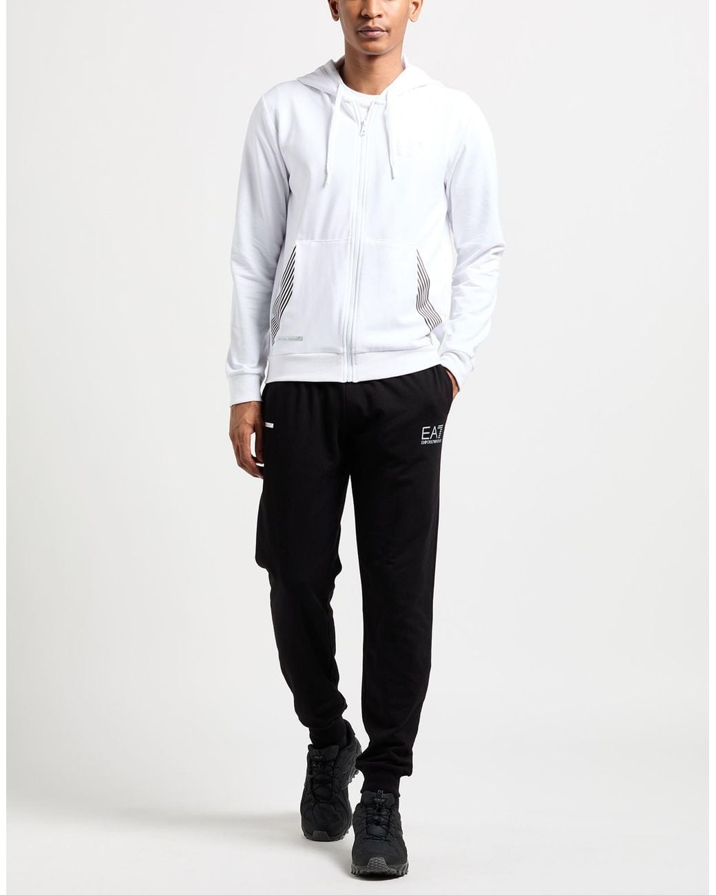 EA7 White Tracksuit Cotton, Polyester, Elastane for men