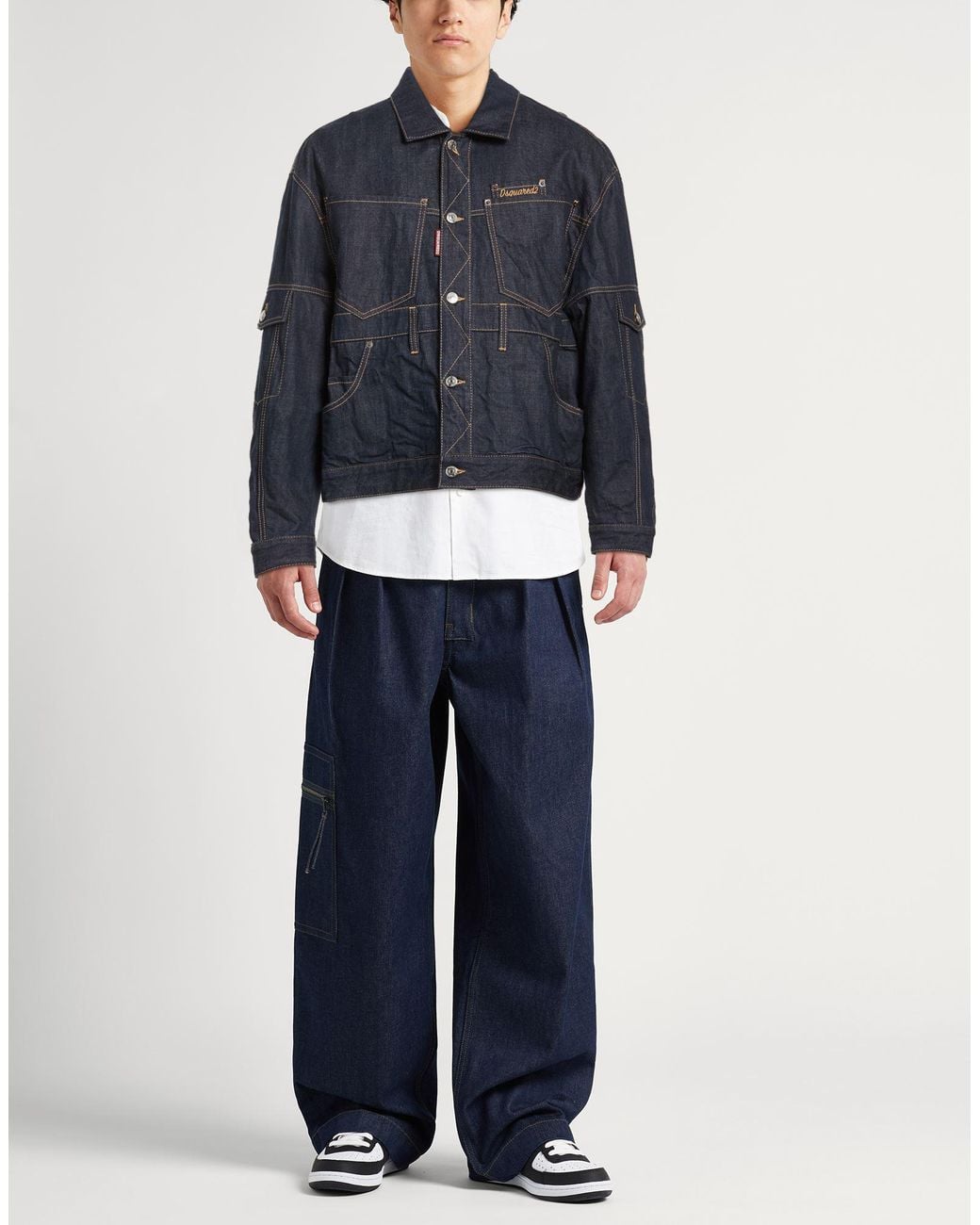 DSquared² Blue Denim Outerwear Cotton for men