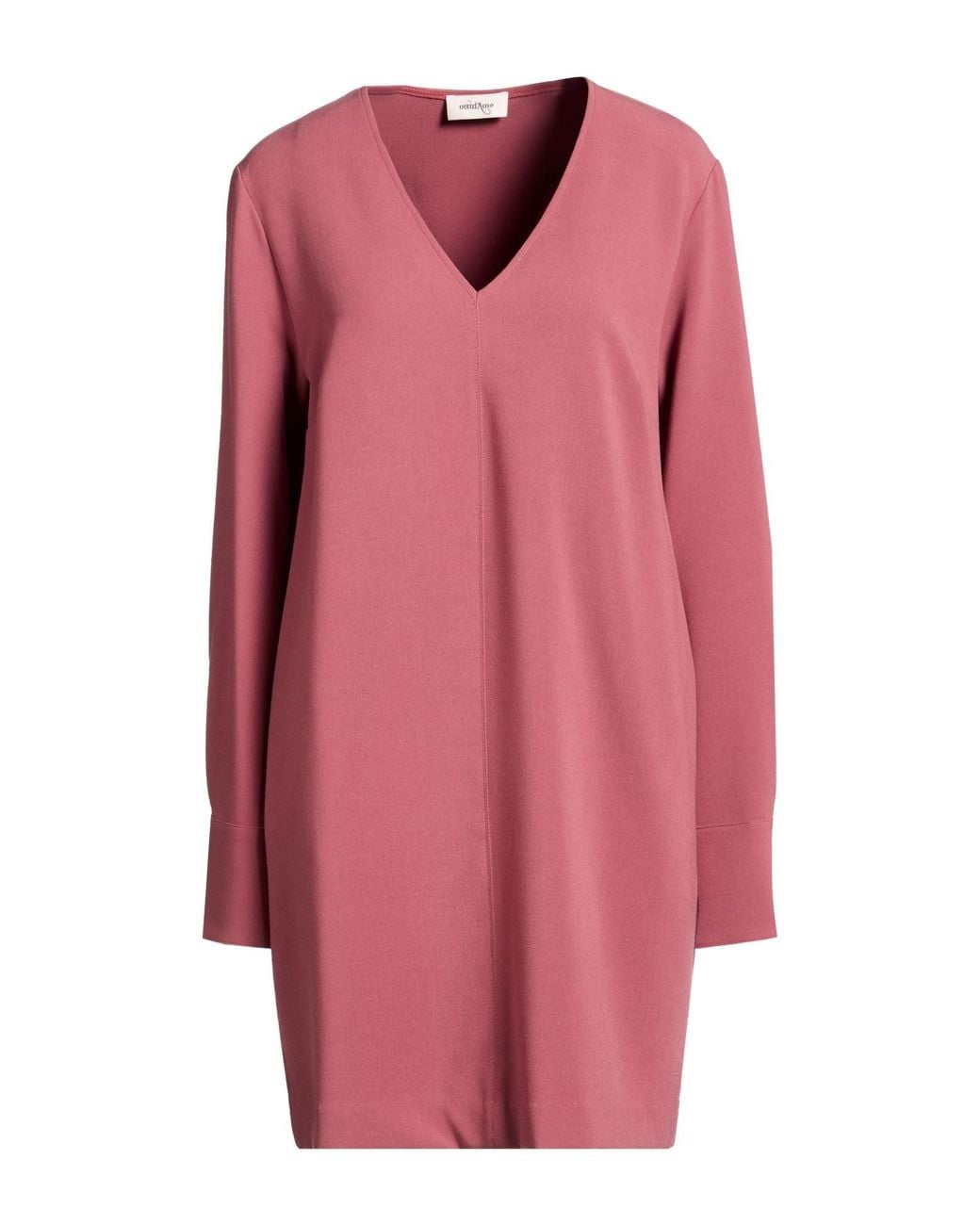 Ottod'Ame Pink Antique Rose Mini Dress Polyester, Viscose, Elastane